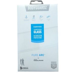 F4. BodyGuardz Pure Arc Privacy Samsung Galaxy Note8, Curved Tempered Glass‎